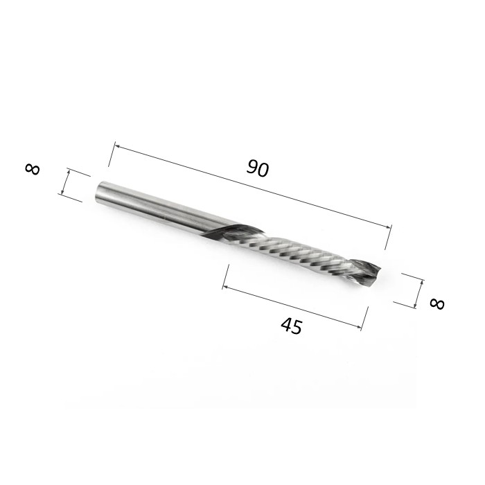 

Фреза DJTOL A1FLX845 компрессионная однозаходная для станка ЧПУ, A1FLX