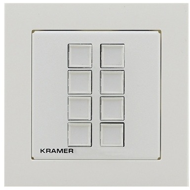 

Панель управления универсальная с 8 кнопками Kramer RC-208/EU-80/86(W), Белый