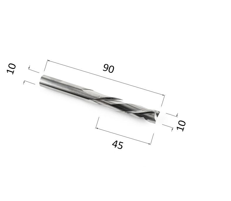 

Фреза компрессионная двухзаходная DJTOL A2FLX1045 для станка ЧПУ, A2FLX