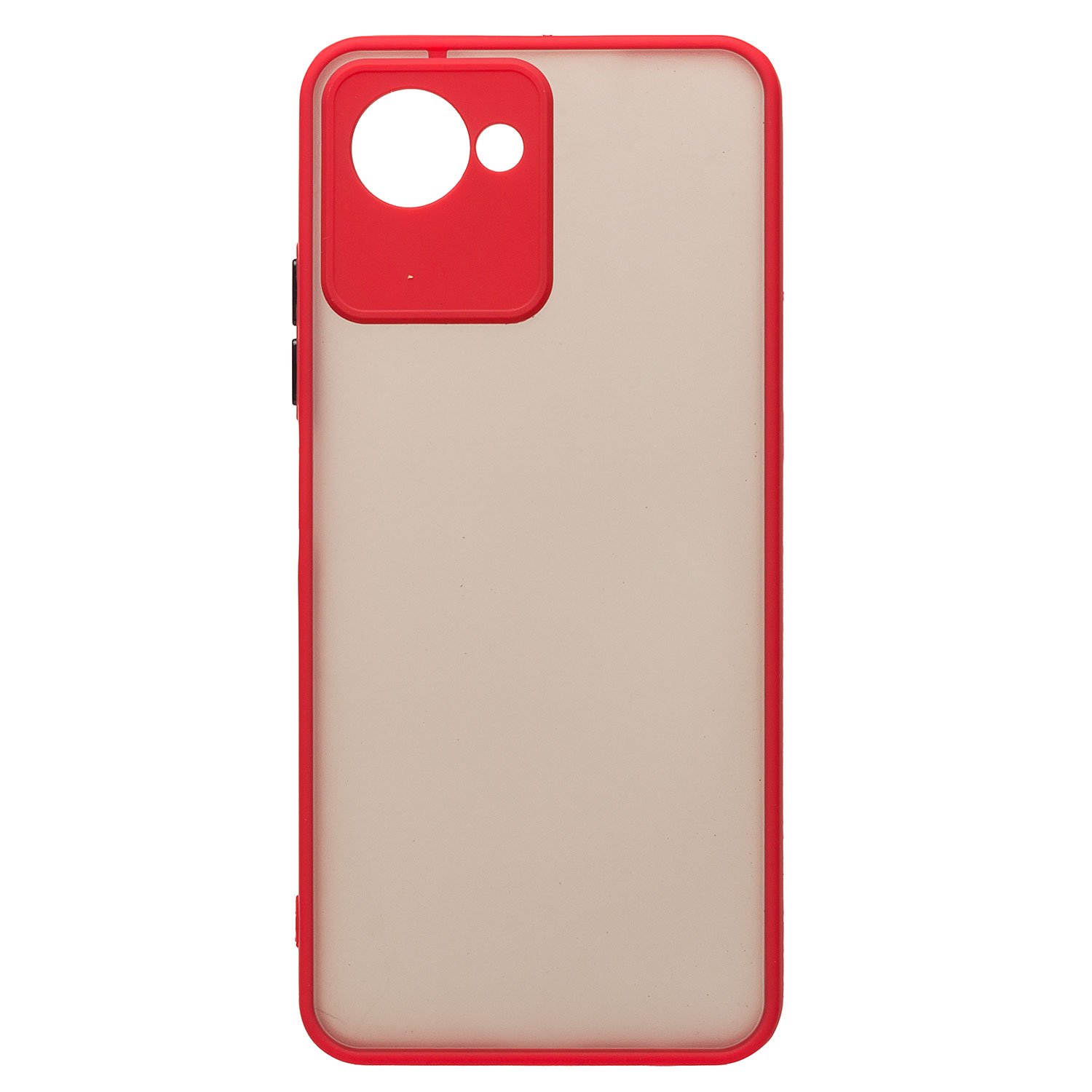

Чехол Realme C30 (RMX3581), Narzo 50i Prime (RMX3506) пластиковый с окантовкой красный, Прозрачный
