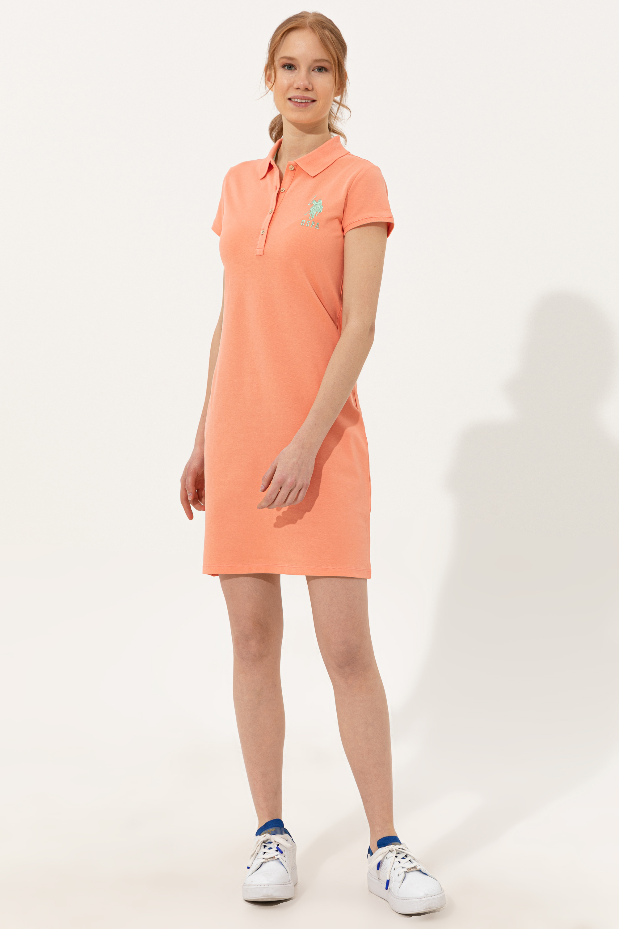 Платье женское U.S. POLO Assn. G082SZ0750MTS0222-075 оранжевое 2XS