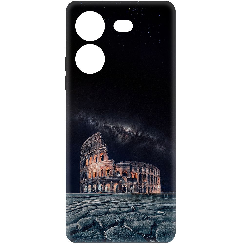 

Чехол-накладка Krutoff Soft Case Италия, Колизей для TECNO Pova 5 Pro черный