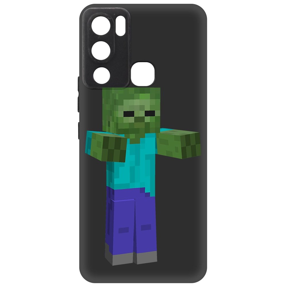 

Чехол-накладка Софт Minecraft-Гигант для INFINIX Hot 12i, Черный