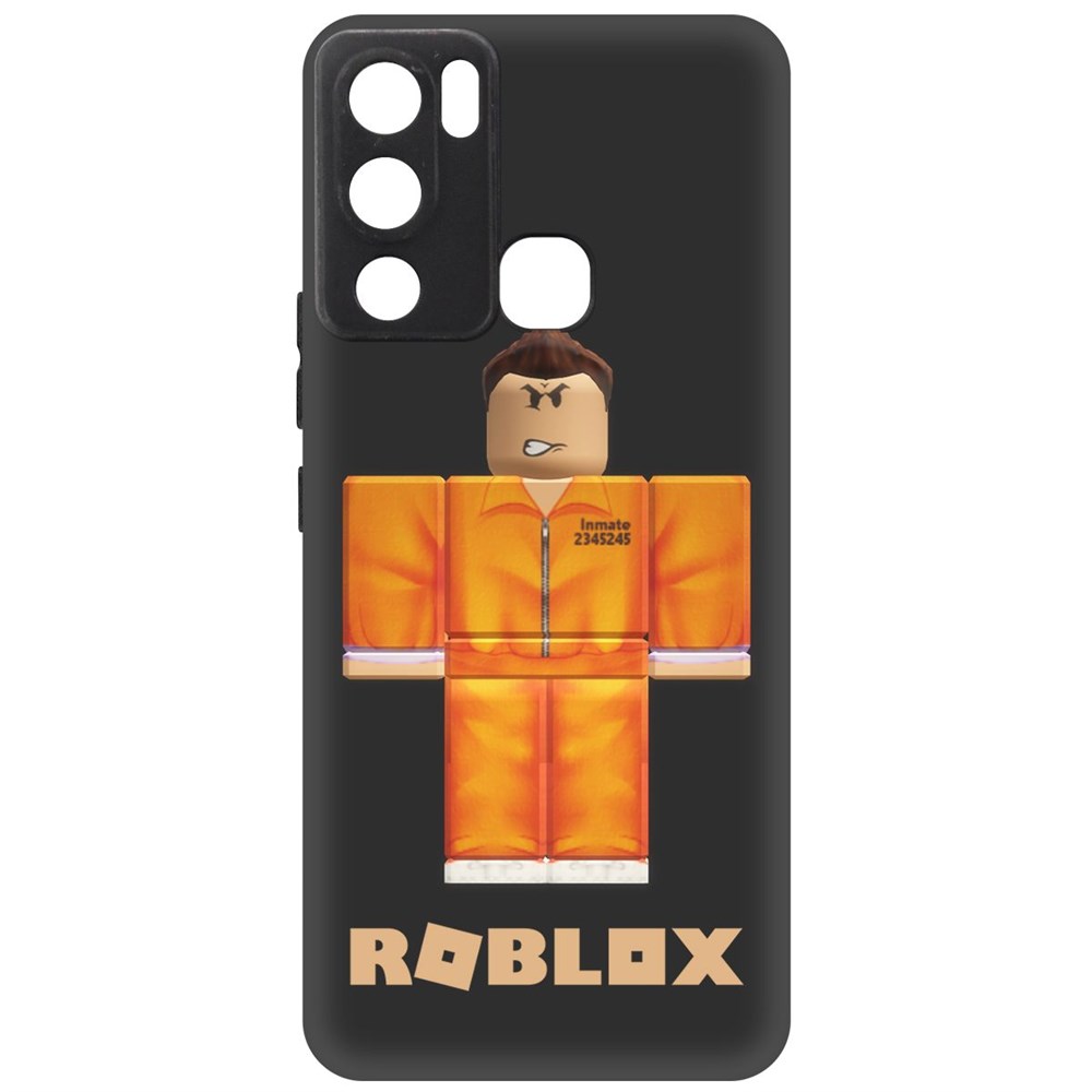 

Чехол-накладка Софт Roblox-Заключенный для INFINIX Hot 12i, Черный