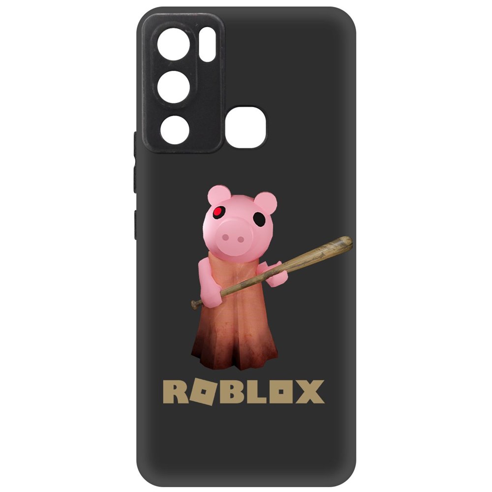 

Чехол-накладка Софт Roblox-Пигги для INFINIX Hot 12i, Черный