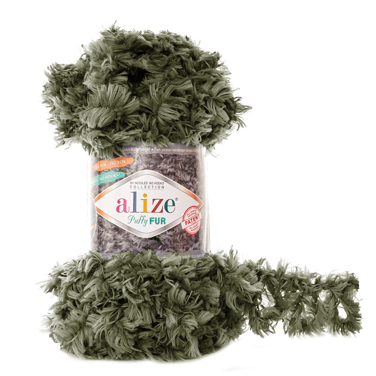 

Пряжа ALIZE Puffy Fur 100г, 6м (100% полиэстер) (6117), 5 мотков, Puffy Fur