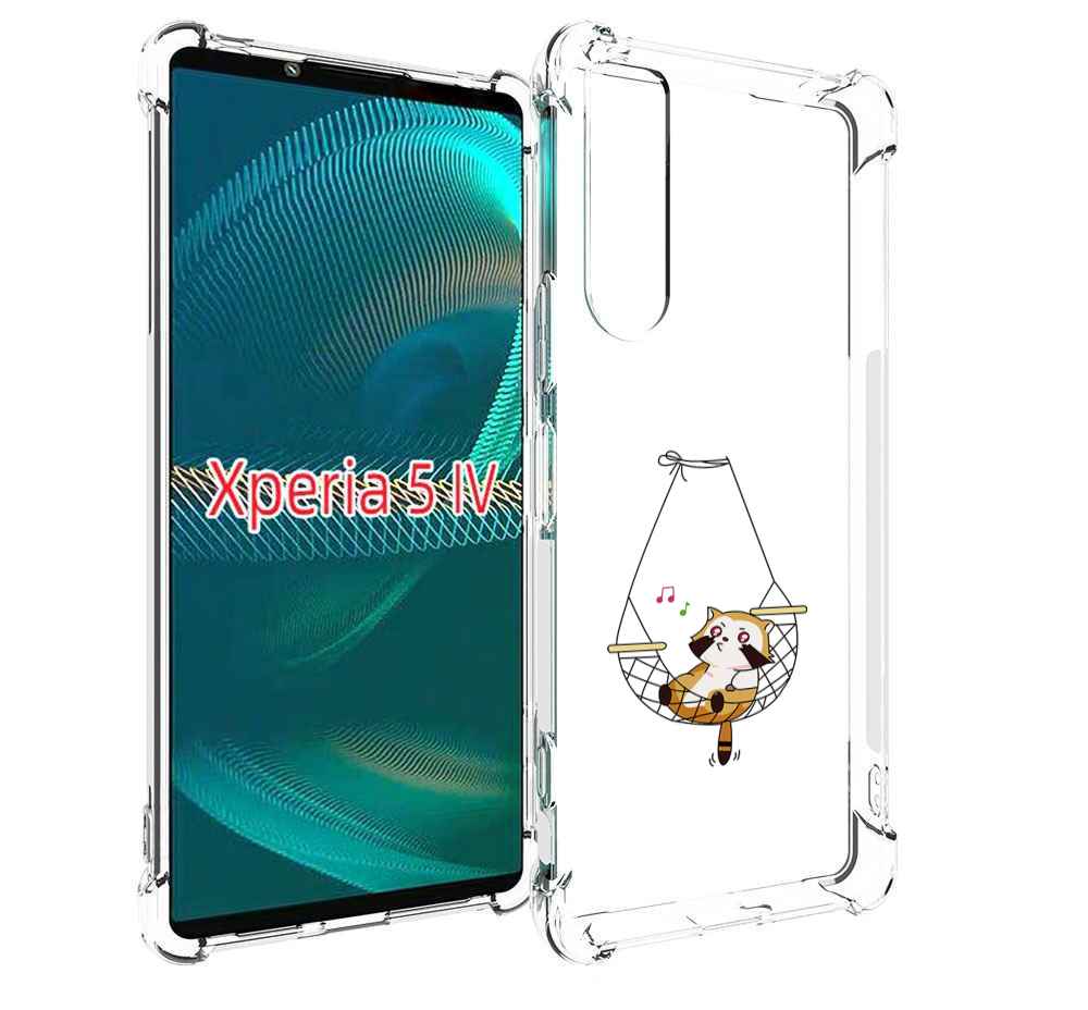 

Чехол MyPads енот-на-гамаке для Sony Xperia 5 IV (5-4), Прозрачный, Tocco