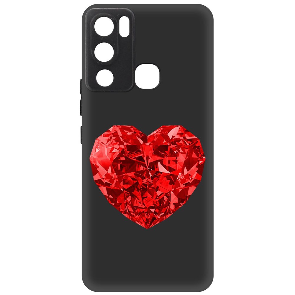 

Чехол-накладка Софт Рубиновое сердце для INFINIX Hot 12i, Черный