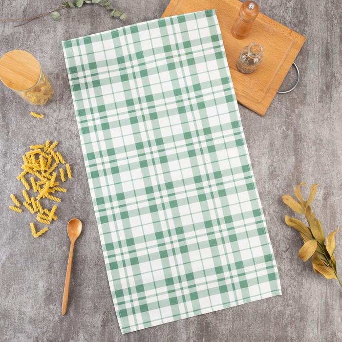 

Полотенце "Этель" Eucalyptus (клетка) 40х70см, 100%хл, саржа 190 г/м2, Белый;зеленый