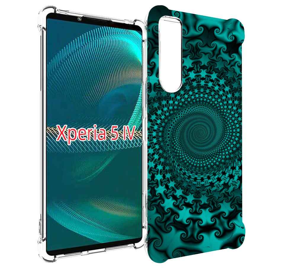 

Чехол MyPads зеленый-гипноз для Sony Xperia 5 IV (5-4), Прозрачный, Tocco