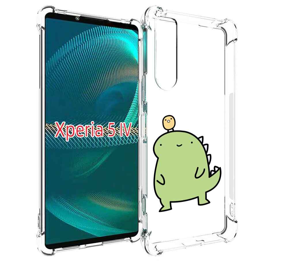 

Чехол MyPads зеленый-динозаврик детский для Sony Xperia 5 IV (5-4), Прозрачный, Tocco