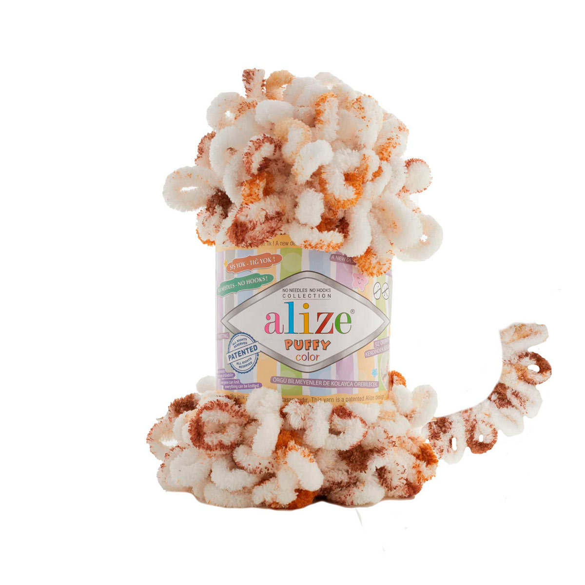 

Пряжа Alize 7722480_00027 Puffy Color 7502 секционный, Puffy Color
