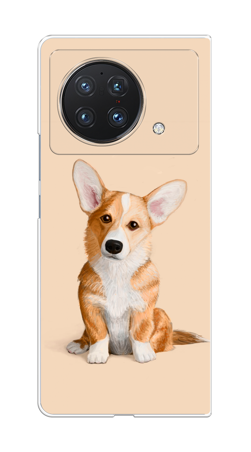 

Чехол на Vivo X Fold "Грустный Корги", Коричневый;бежевый, 266750-1