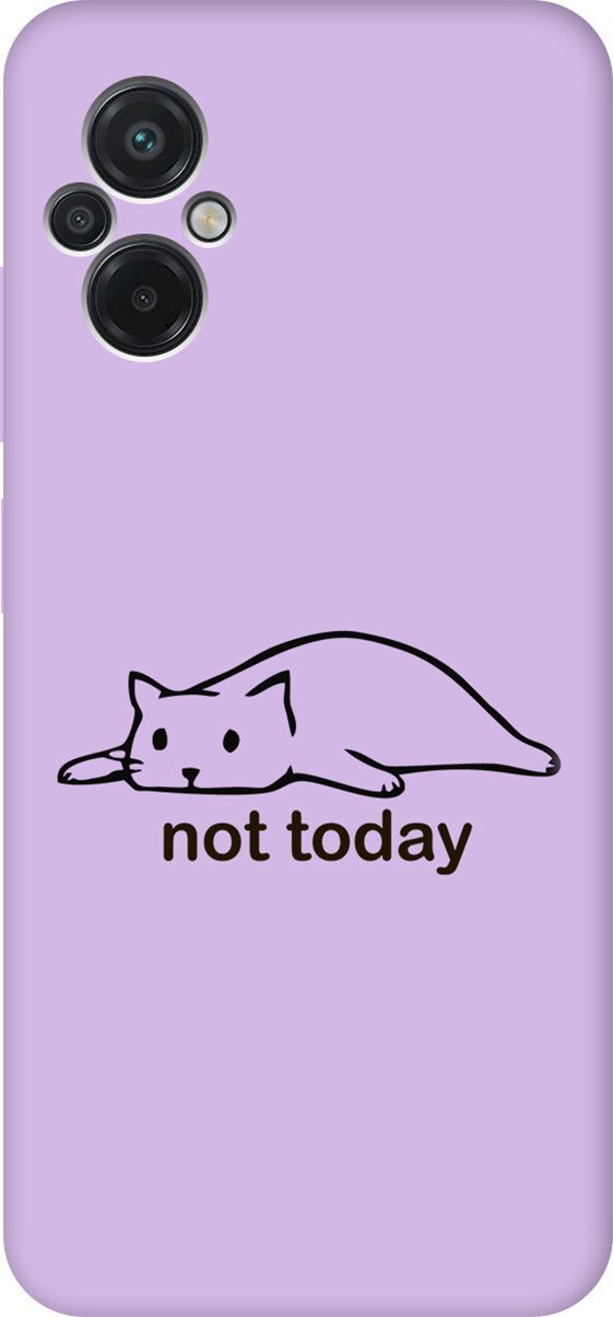 

Чехол на Xiaomi Poco M5 "Not Today" сиреневый, Фиолетовый;черный, 15170