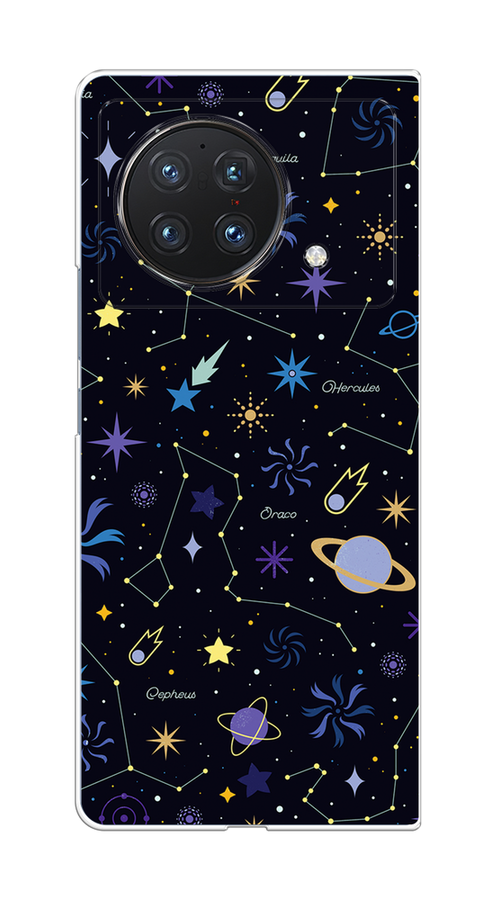 

Чехол на Vivo X Fold "Цветной космос", Желтый, 266750-2