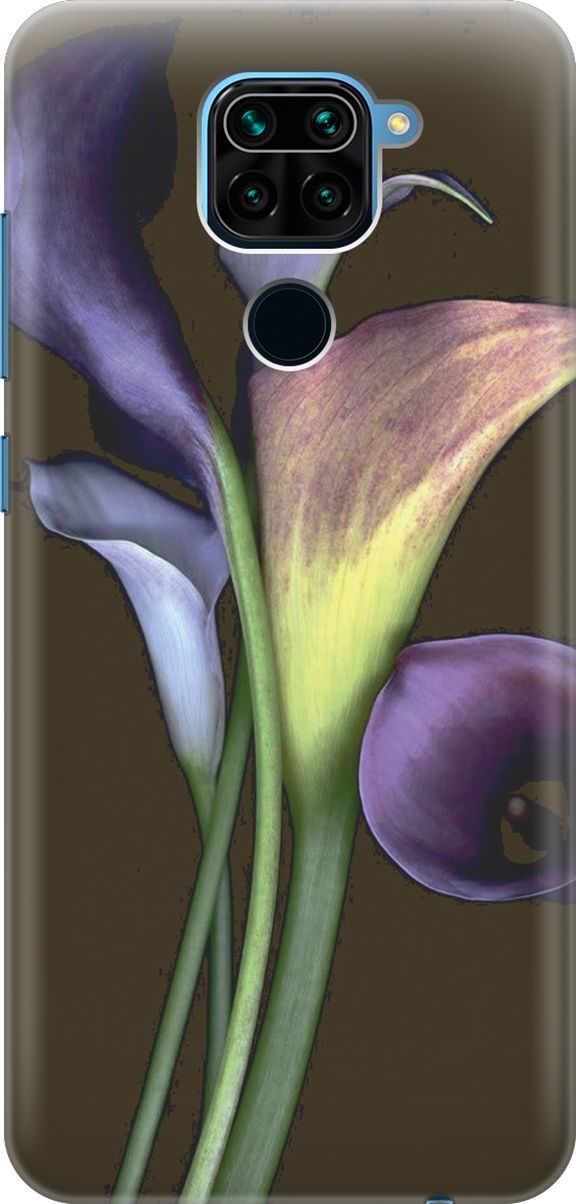 

Силиконовый чехол на Xiaomi Redmi Note 9 "Каллы", Зеленый;коричневый, 2938
