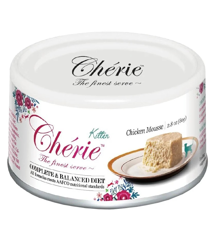 

Консервы для котят Pettric Cherie, мусс из курицы, 24шт по 80г