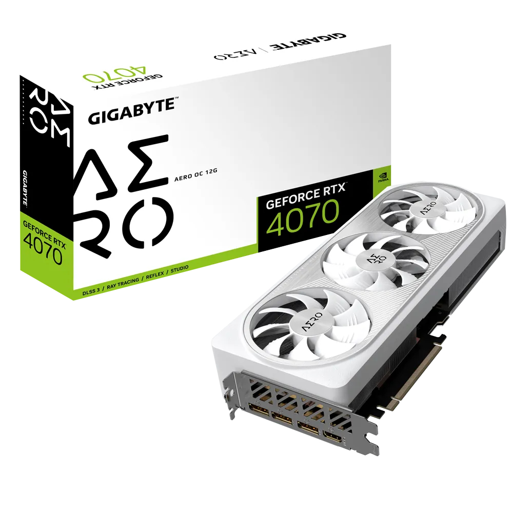 Видеокарта Gigabyte NVIDIA GeForce RTX 4070 AERO OC 12GB  (GV-N4070AERO OC-12GD)