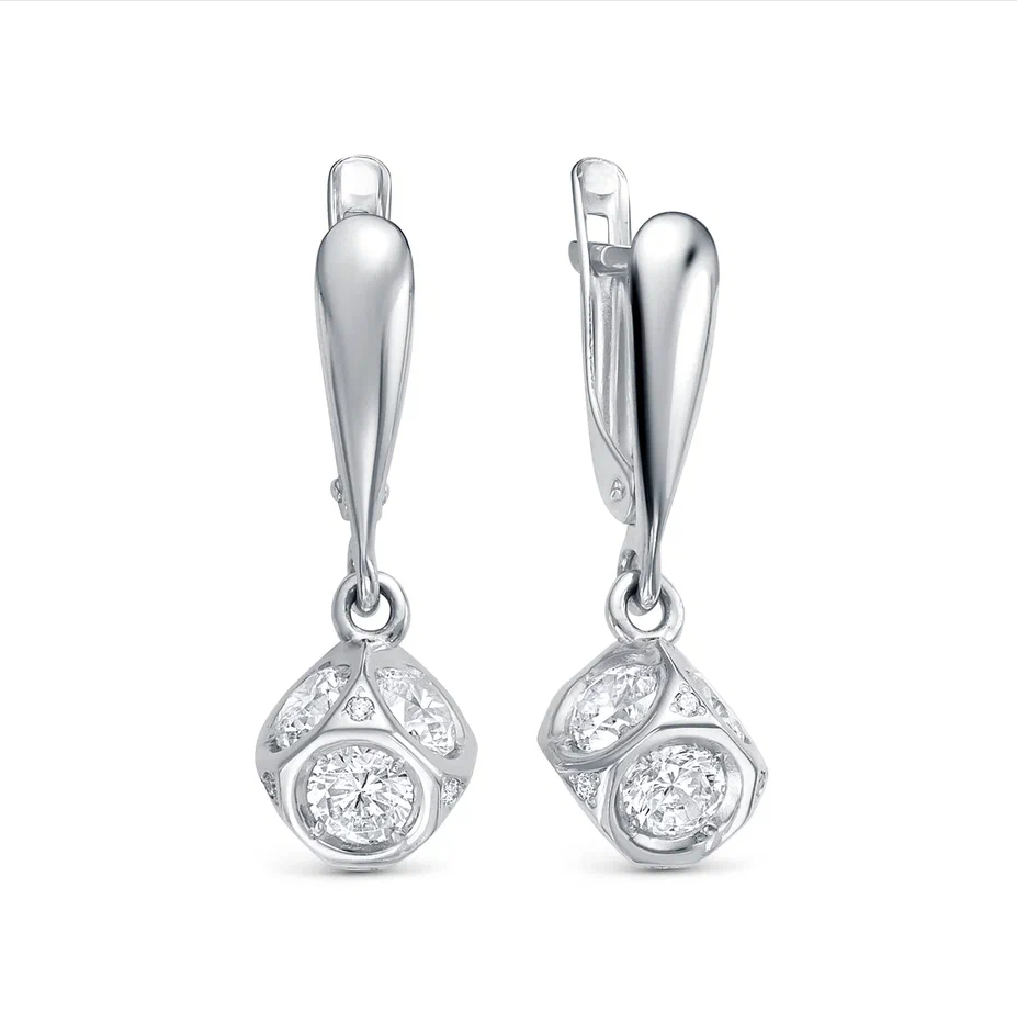 

Серьги из серебра Argentum Z2-10168p, фианит, Z2-10168p