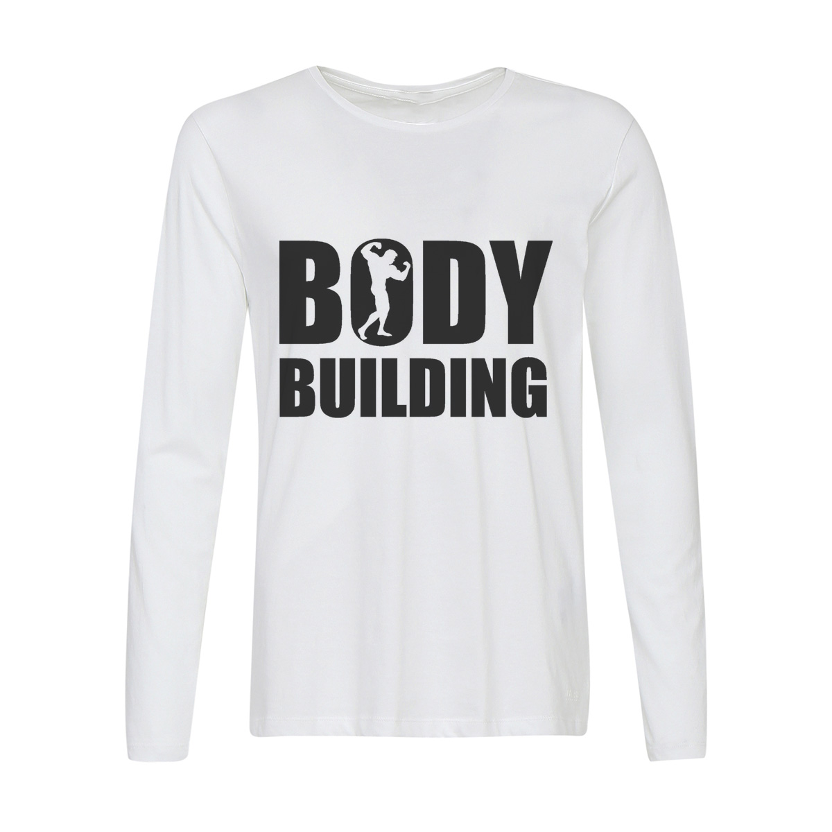 

Лонгслив CoolPodarok Bodybuilding (спорт) Бодибилдинг, Белый, w0113437