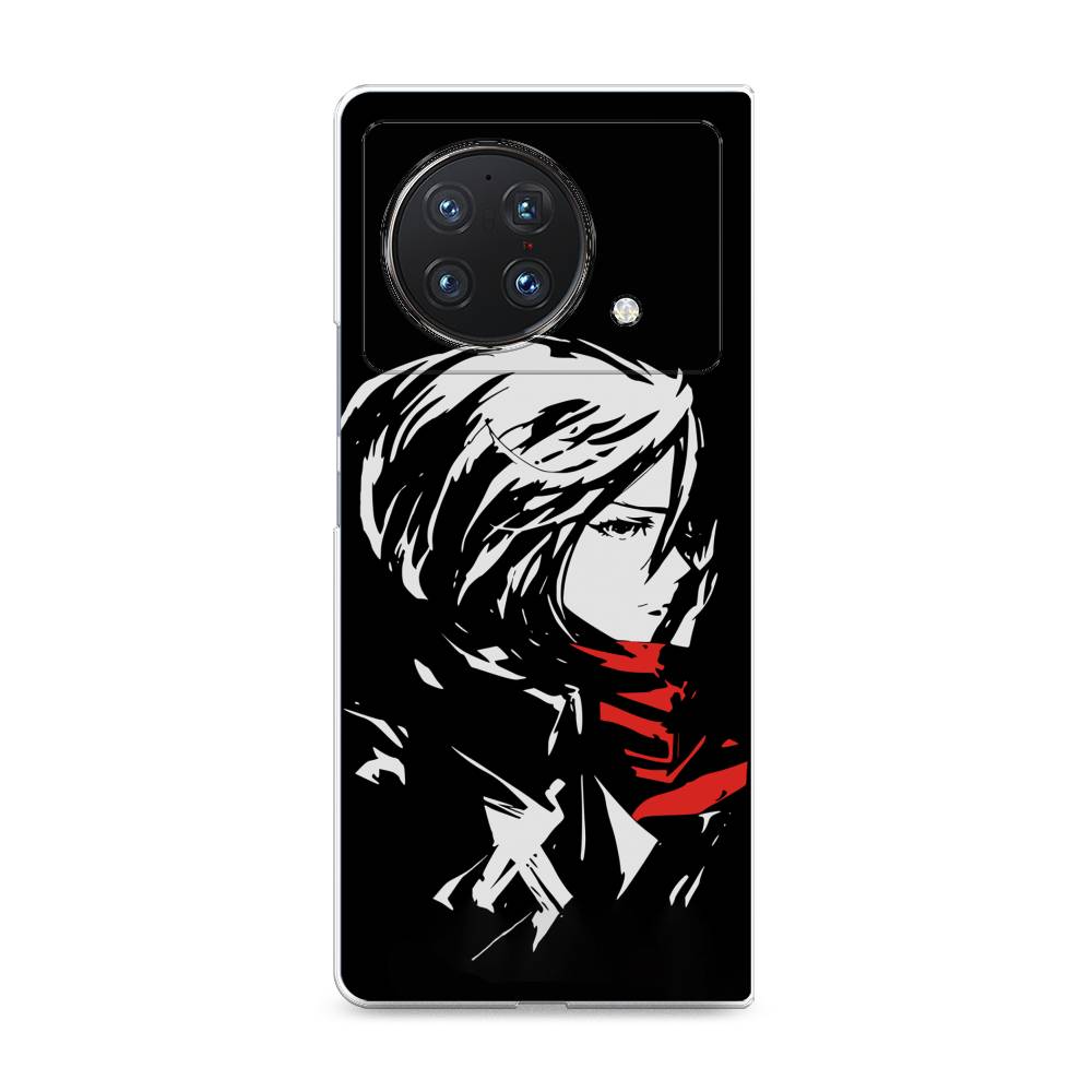 

Чехол на Vivo X Fold Микаса минимализм, Черный;серый;бордовый, 266750-4