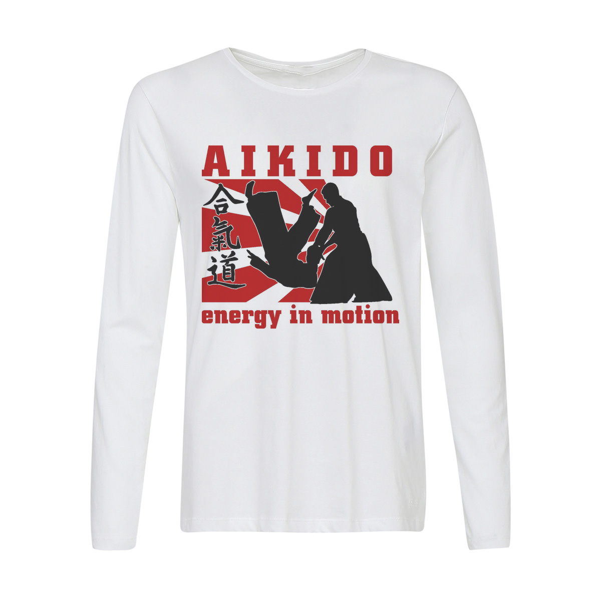 

Лонгслив CoolPodarok Aikido energy in motion (Энергия айкидо в движении), Белый, w0113438