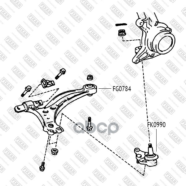 

FIXAR FK0990 Опора шаровая FIXAR FK0990 TOYOTA Camry 97-LEXUS RX300 00- / опора шаровая ни