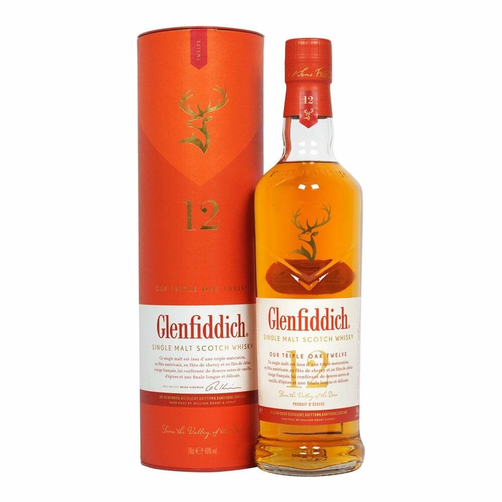 фото Виски glenfiddich triple oak 12 ле 0,7 л в тубе