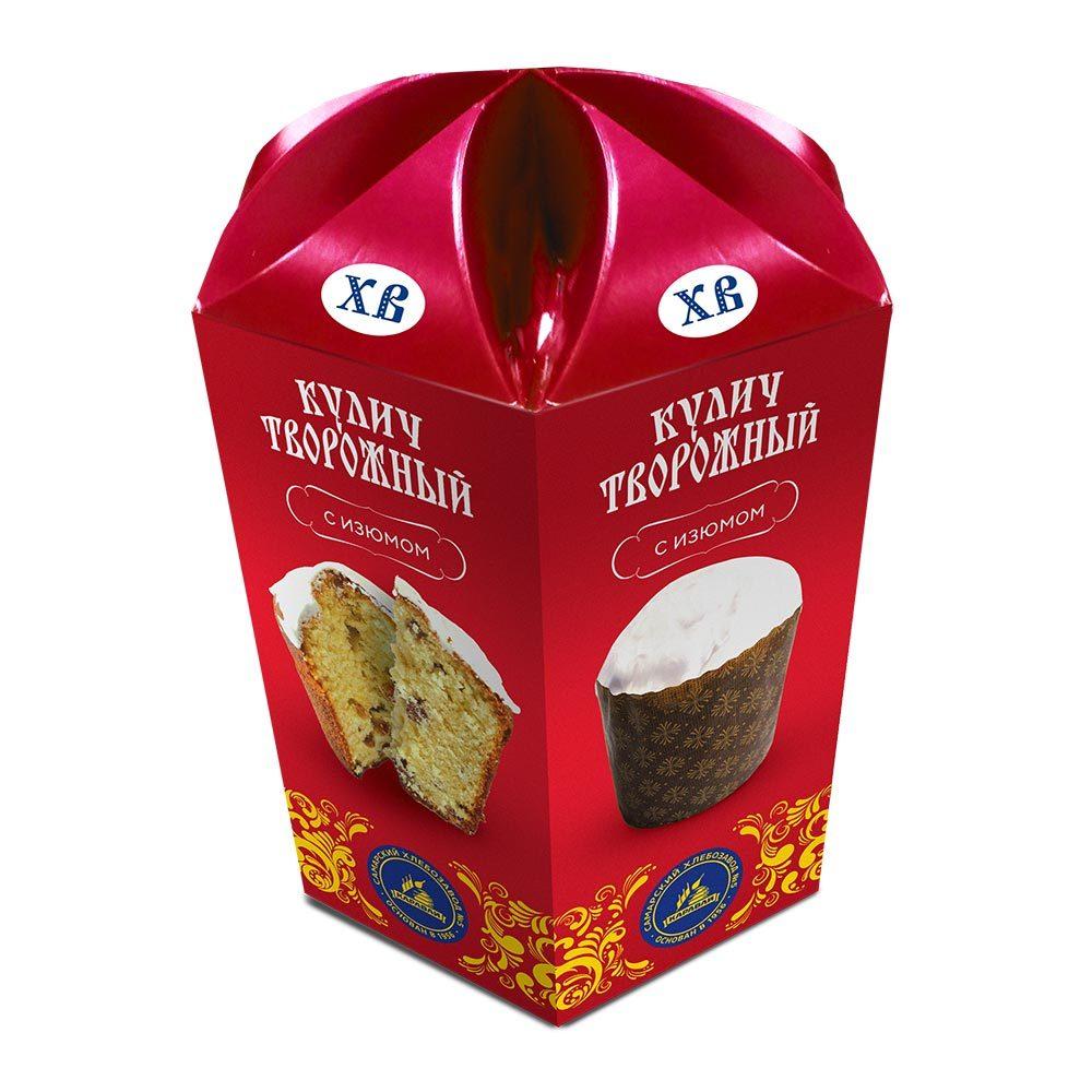 

Кулич Самарский хлебозавод №5 Творожный, с изюмом, 330 г