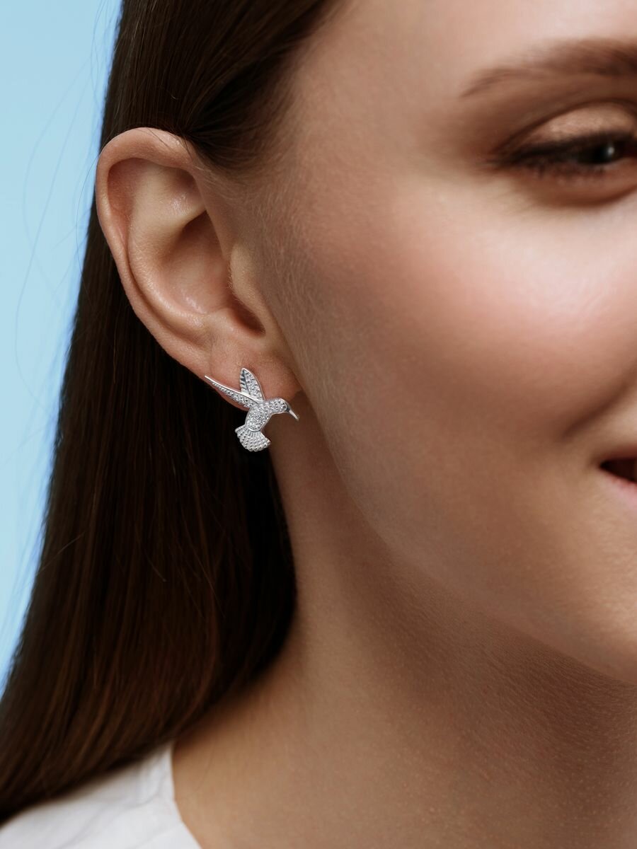 

Серьги из серебра Argentum Z2-10922, фианит, Z2-10922