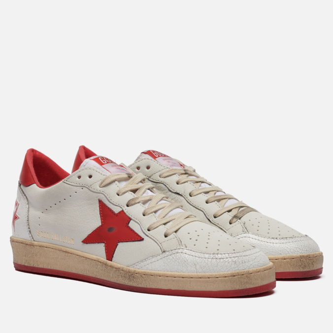 фото Кеды мужские golden goose ball star nappa/matt leather star белые 46 eu