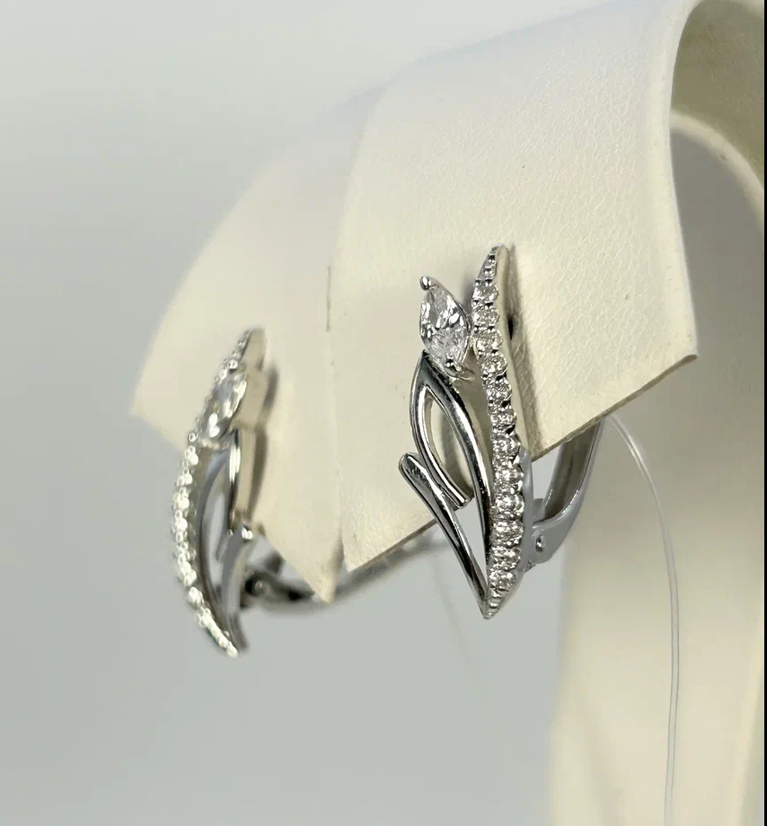 

Серьги из серебра Argentum Z2-10954p, фианит, Z2-10954p