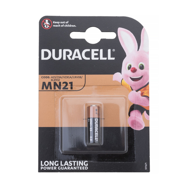 

Батарейкa DURACELL MN21 (23A), 12В 1 штука в блистере