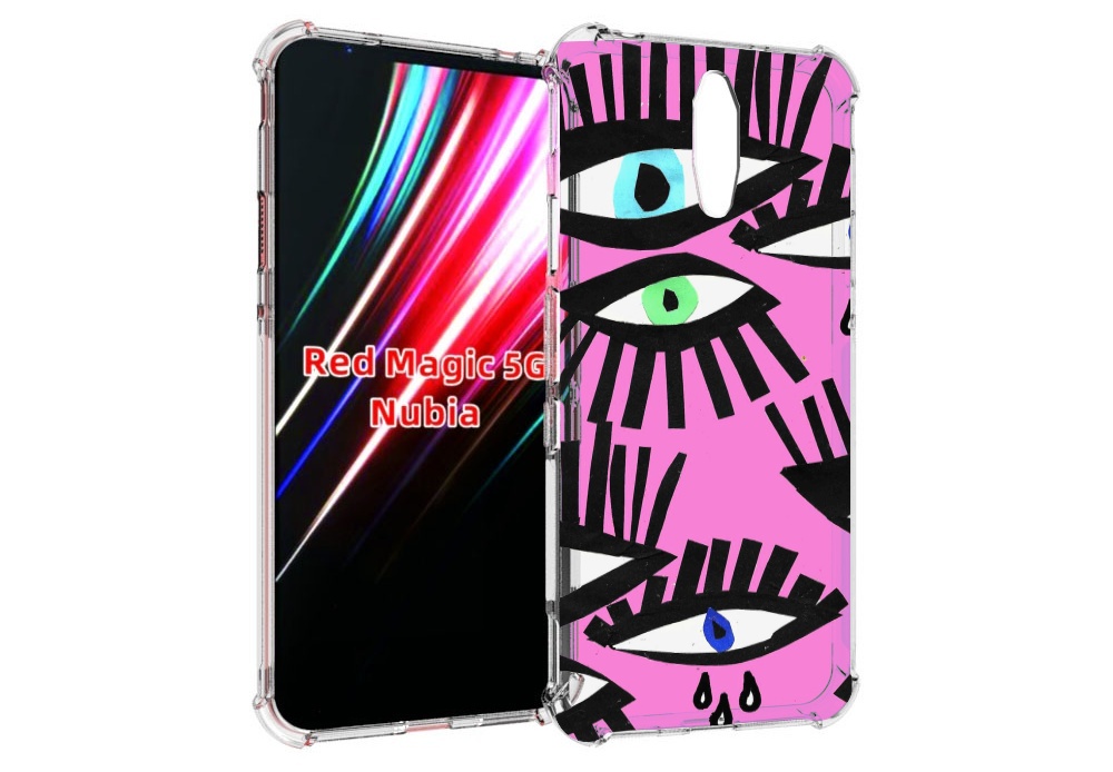 

Чехол MyPads глазки абстракция для ZTE Nubia Red Magic 1 5G, Прозрачный, Tocco
