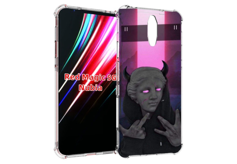 

Чехол MyPads глитч-статуя для ZTE Nubia Red Magic 1 5G, Прозрачный, Tocco