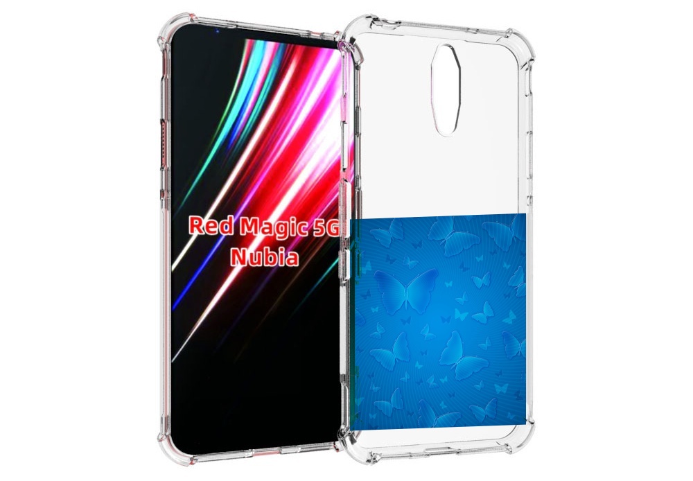 

Чехол MyPads голубые-бабочки для ZTE Nubia Red Magic 1 5G, Прозрачный, Tocco