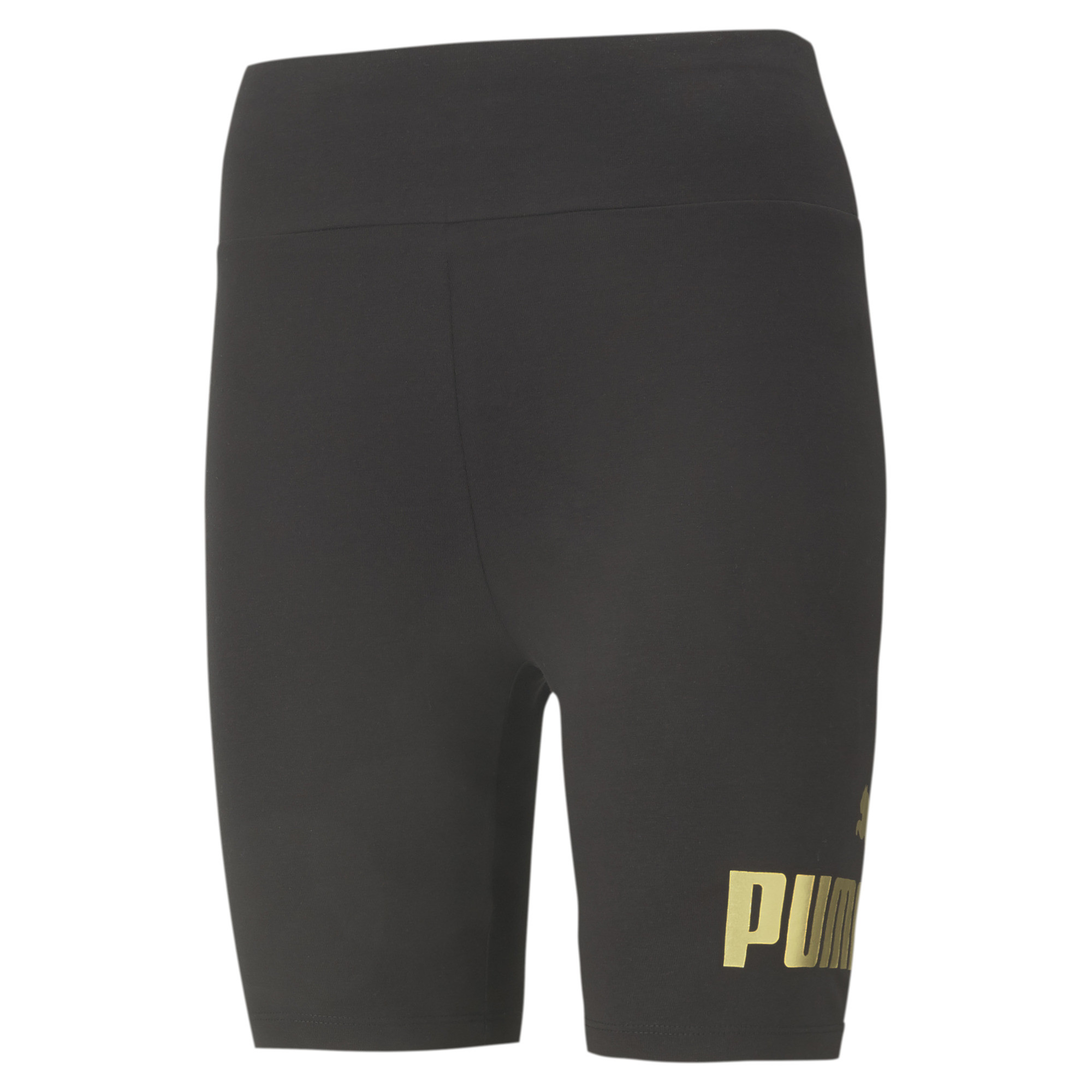 

Шорты женские PUMA Ess+ Metallic Short Tights черные L, Ess+ Metallic Short Tights