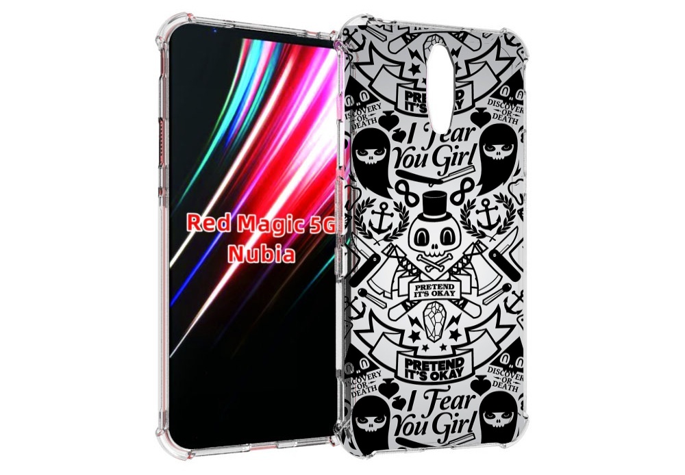 

Чехол MyPads готический-принт для ZTE Nubia Red Magic 1 5G, Прозрачный, Tocco