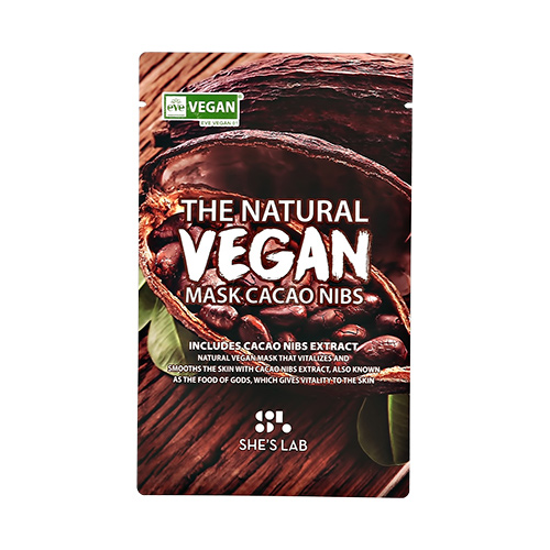 Маска для лица SHES LAB VEGAN  c экстрактом какао-бобов 20 г