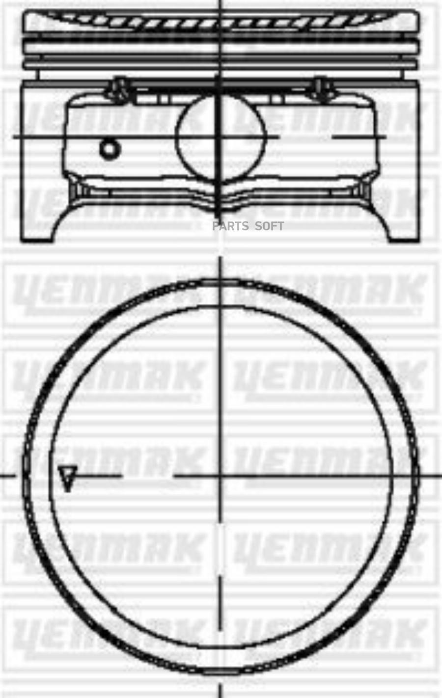 

YENMAK 87,50mm.Порш.палец,скольцами 1шт