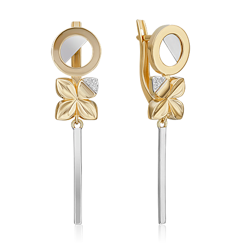 

Серьги подвески из золота с бриллиантом PLATINA jewelry 02-4985-00-101-1121, 02-4985-00-101-1121
