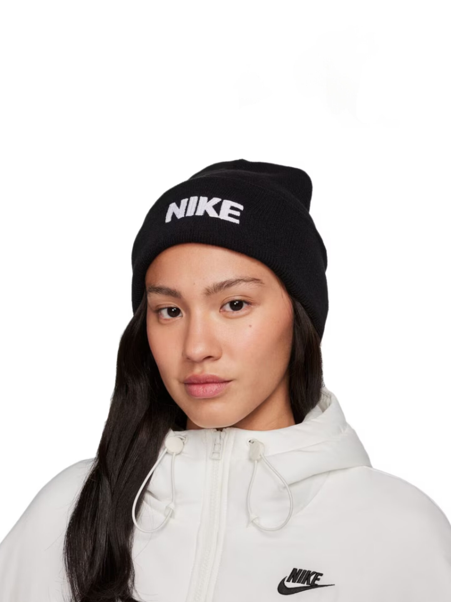 Шапка унисекс Nike Peak Beanie black черная, one size