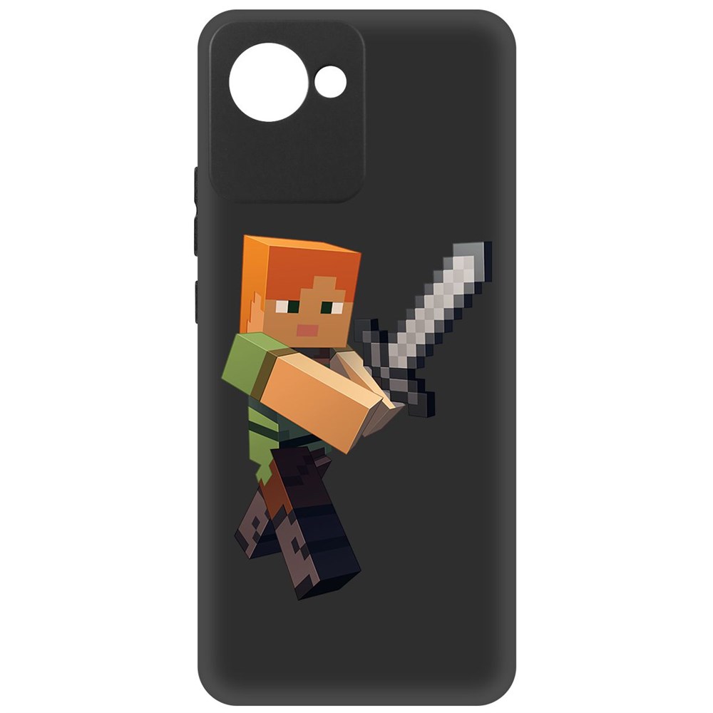 

Чехол-накладка Софт Minecraft-Алекс для Realme C30, Черный