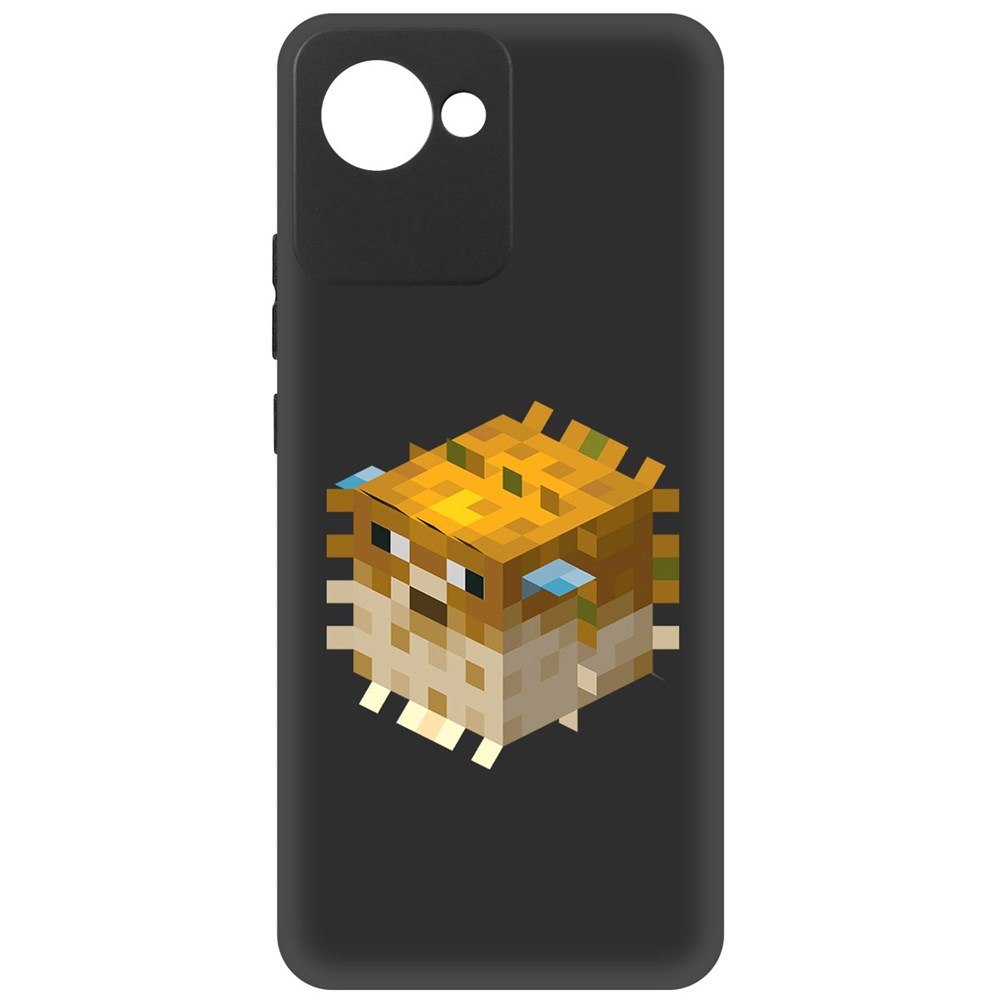 

Чехол-накладка Софт Minecraft-Иглобрюх для Realme C30, Черный