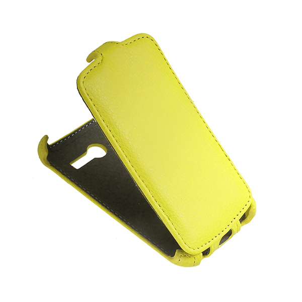 

Чехол Samsung SM-G110H (Galaxy Pocket 2) флип кожзам №1 <желтый>
