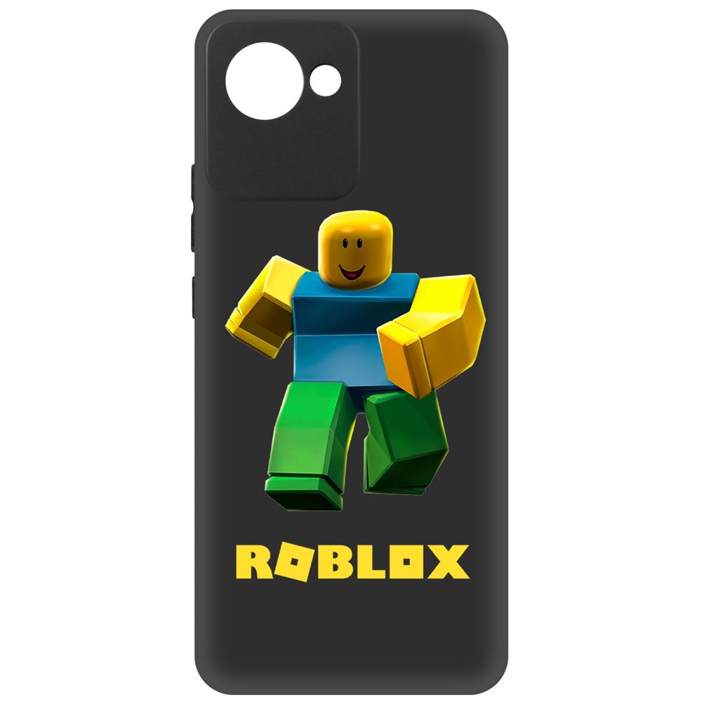 

Чехол-накладка Софт Roblox-Классический Нуб для Realme C30, Черный