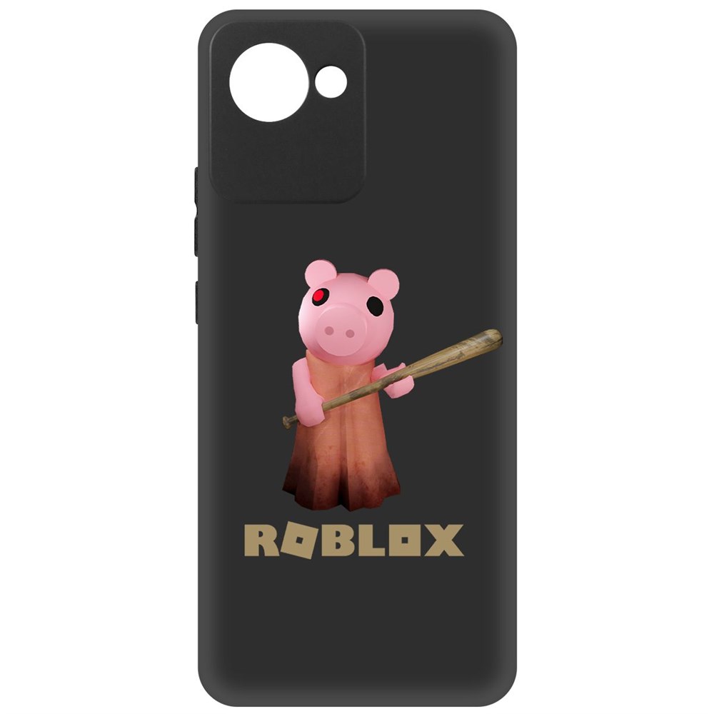 

Чехол-накладка Софт Roblox-Пигги для Realme C30, Черный
