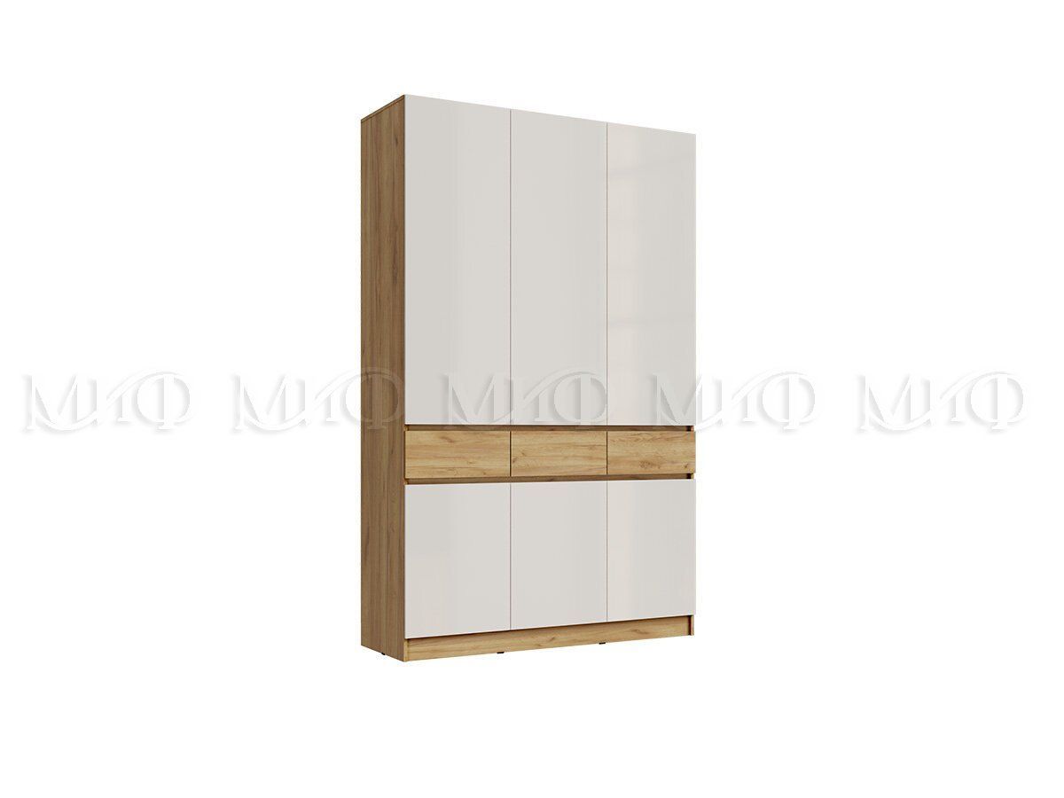 

Шкаф 3-х ств. Роджина, Белый, Шкаф распашной_Wardrobe 3 st. Rogina White_Фабрика МИФ
