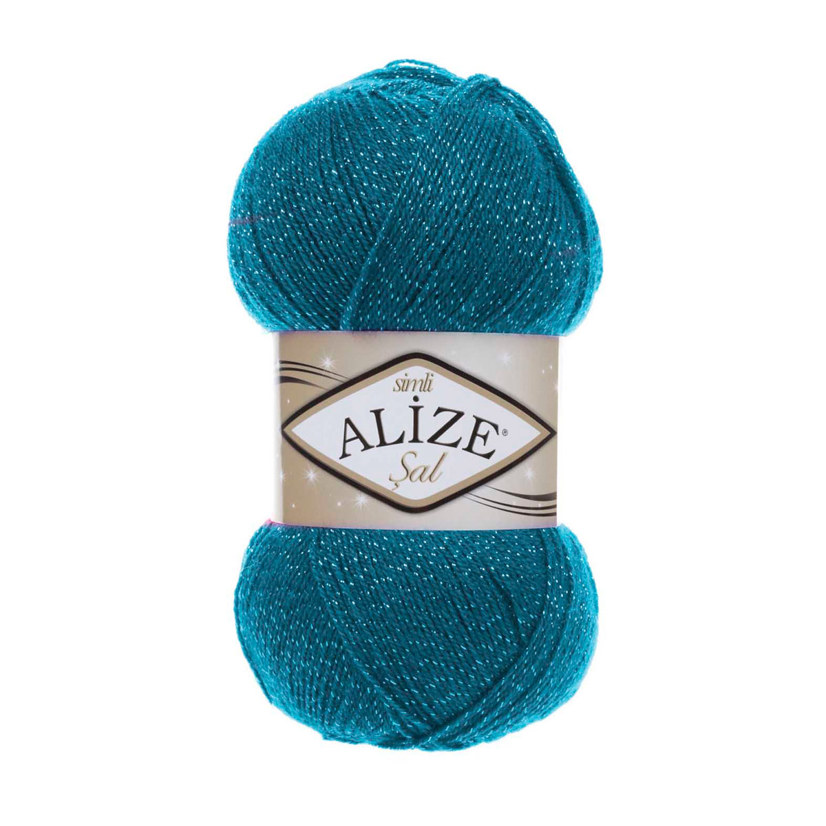 

Пряжа ALIZE Sal Si̇m 100г, 460м (акрил, металлик) (17 петроль), 5 мотков, SAL SİM