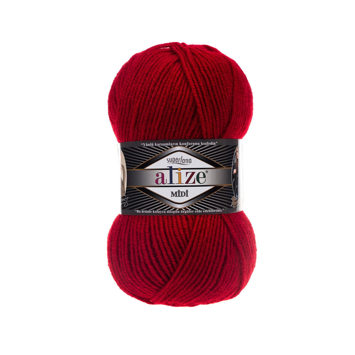 фото Пряжа alize 7731290_00032 superlana midi 56 красный